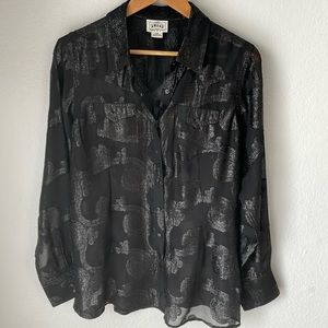 Ariat Sheer‎ Paisley Button Front Top